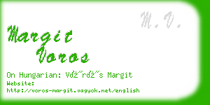 margit voros business card